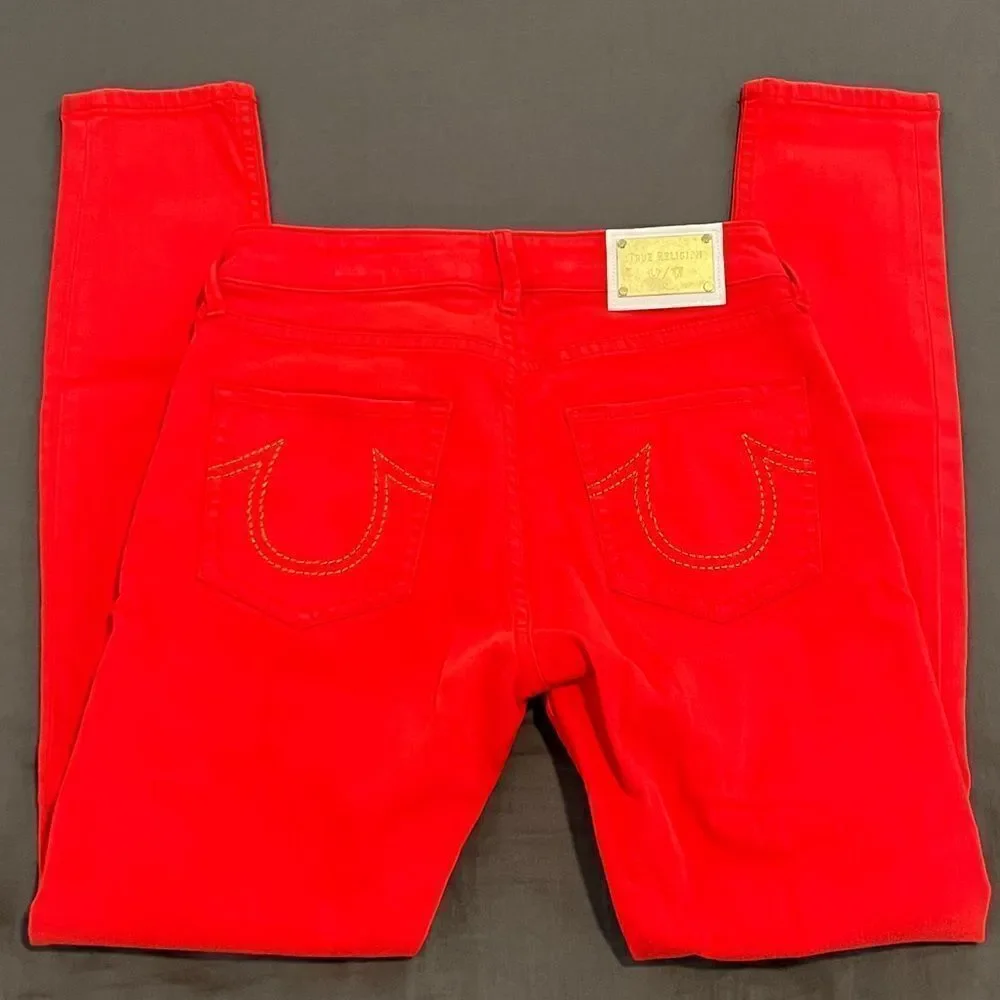True Religion Manchester United Skinnys, Size 26